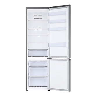 Bottom Mount Freezer with SmartThings AI energy mode and All Around Cooling RB38C600DSA/EF Front-Open-without-food Silver 