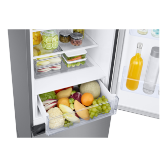 Bottom Mount Freezer with SmartThings AI energy mode and All Around Cooling RB38C600DSA/EF Detail-Moist-Fresh-Zone Silver 