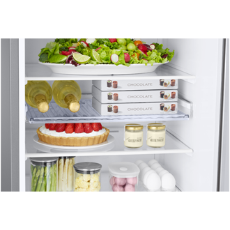 Bottom Mount Freezer with SmartThings AI energy mode and All Around Cooling RB38C602DSA/EF Detail-Wine-Shelf Silver 