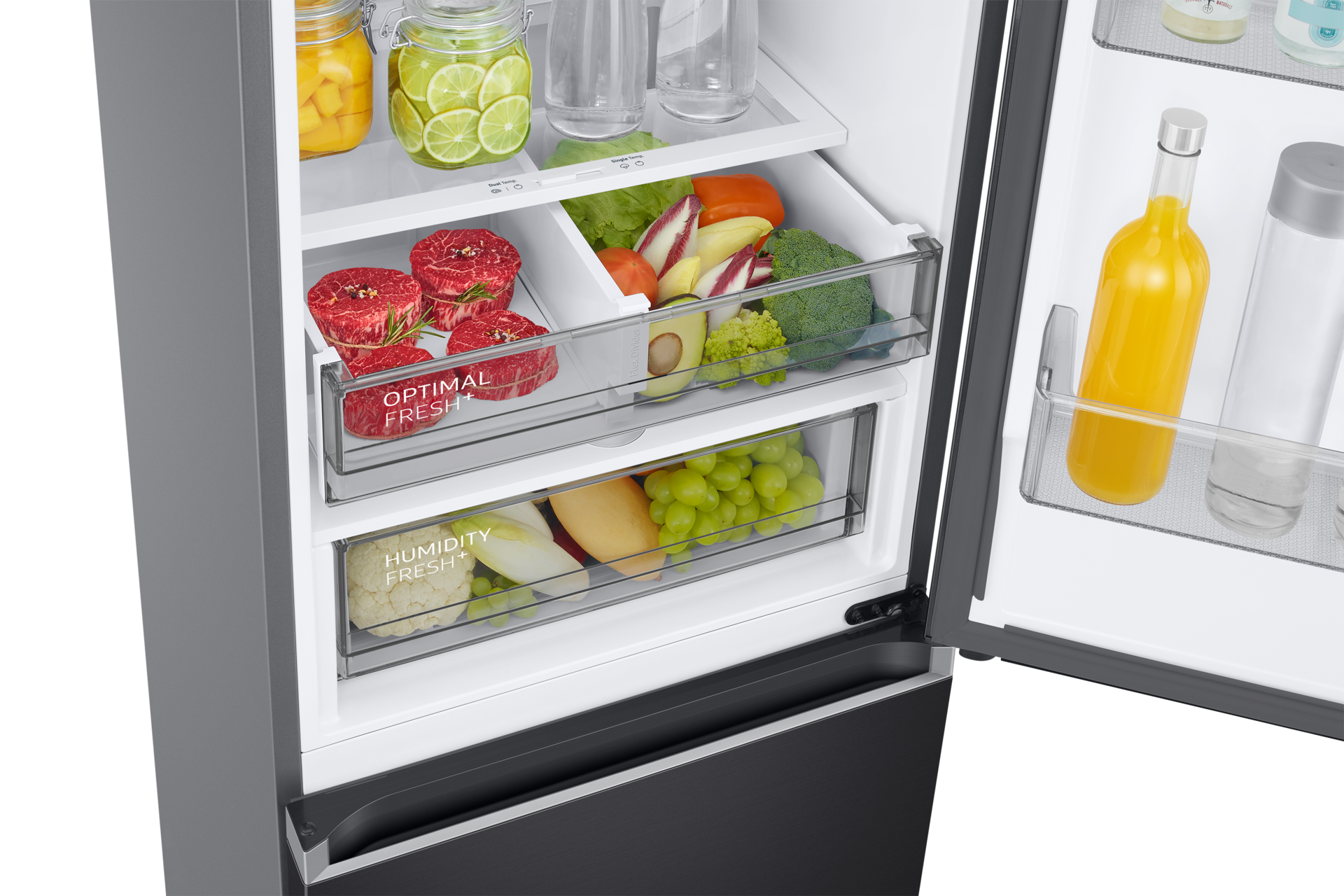 Bottom Mount Freezer with SmartThings AI energy mode and All Around Cooling RB38C774DB1/EF Detail-2Temp-Zone2 Black 