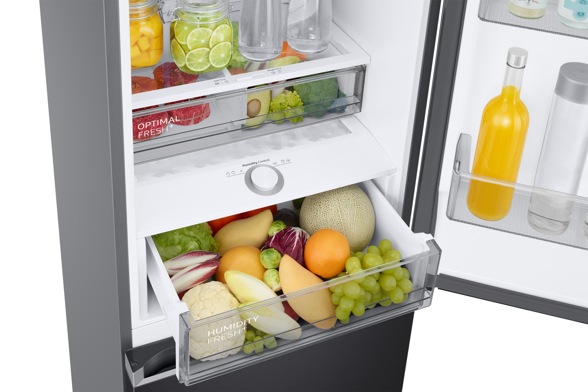 Bottom Mount Freezer with SmartThings AI energy mode and All Around Cooling RB38C774DB1/EF Detail-2Temp-Zone3 Black 