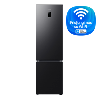 Bottom Mount Freezer with SmartThings AI energy mode and All Around Cooling RB38C774DB1/EF Front Black 