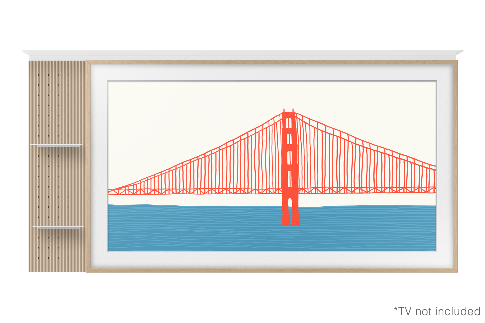 front-right-tv Beige Wood