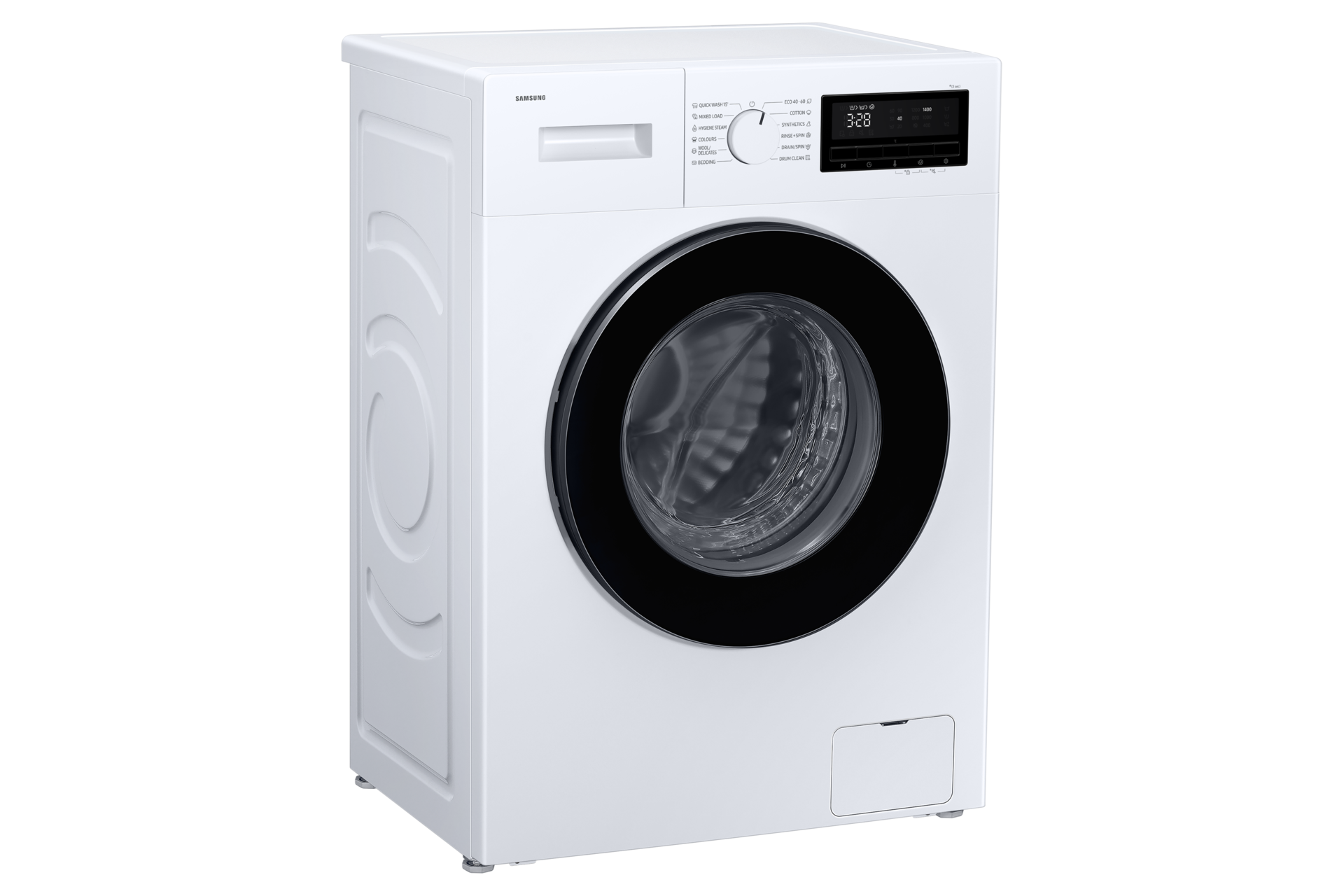 Laundry with Grade A Energy Efficiency and Hygiene Steam L-Perspective White 