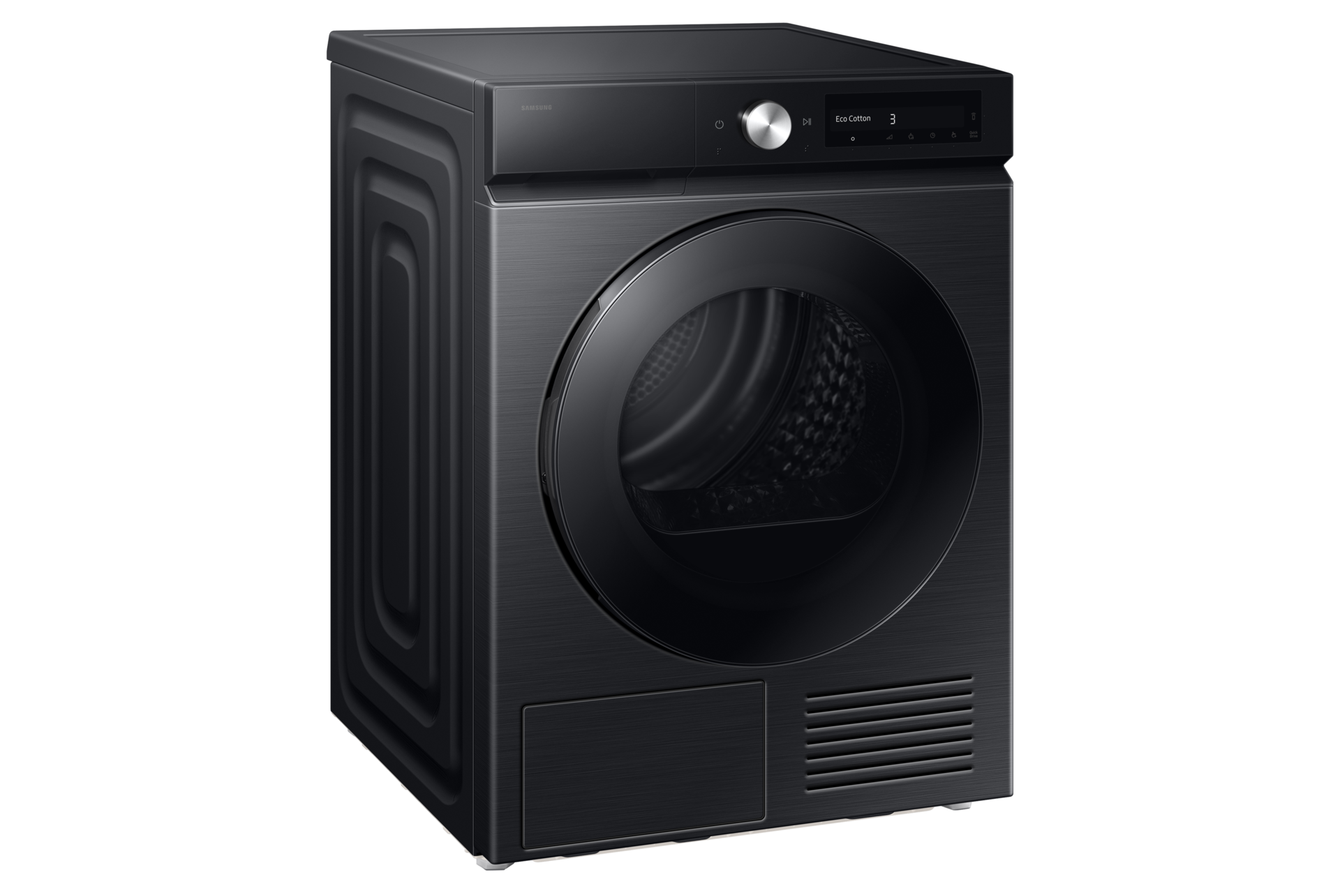 Laundry Dryer with A Energy Efficiency Rating_ L-Perspective Black 