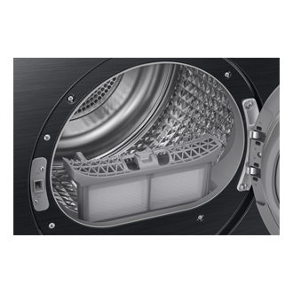 Laundry Dryer with A Energy Efficiency Rating_ Detail-Drum Black 