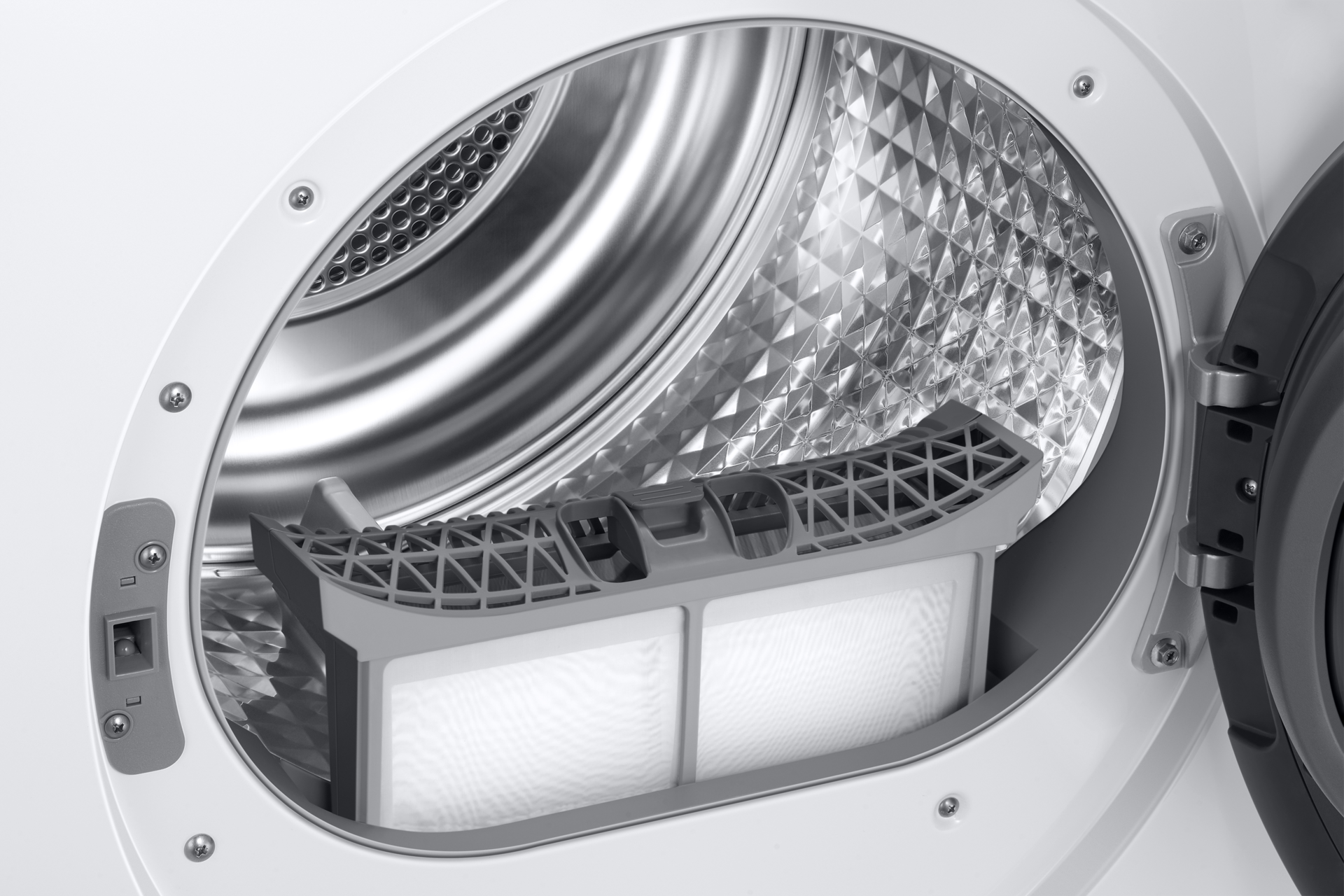 Laundry Dryer with A Energy Efficiency Rating and AI Dry+ Detail-Drum White 