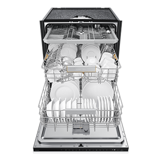 DW7700B Built In Dishwasher with Energy Efficiency and WaterJet Clean™ Front-Open3 White 