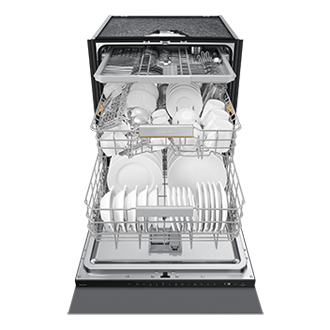 DW7700B Built In Dishwasher with Energy Efficiency and WaterJet Clean™ Front-Open3 Gray 