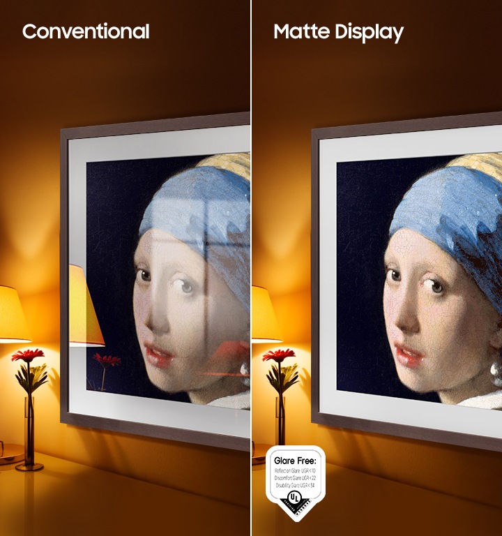 Màn hình mờ không bị lóa so với Thông thường.  Logo ghi UL Đã xác minh Lóa Không phản xạ Lóa UGR<10, Lóa khó chịu UGR<22, Lóa cho người khuyết tật UGR<34.