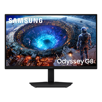 27 Inch Odyssey G8 G80HF 5K 180Hz / QHD 360Hz Gaming Monitor LS27HG806EFXEN Front2 Black 