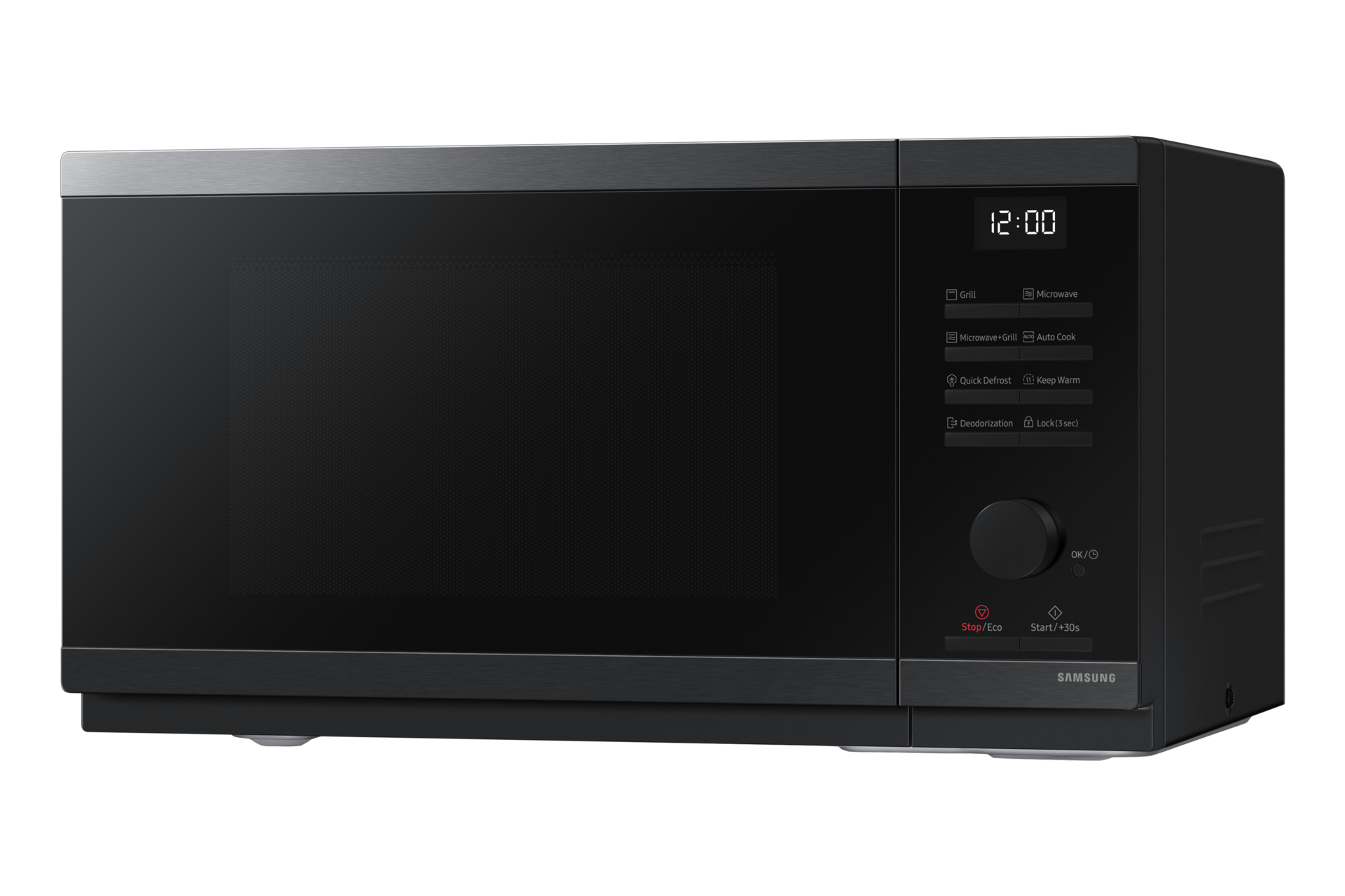 MW4000D Grill/Solo MWO With Grill Fry and Bread Defrost R-Perspective Black 