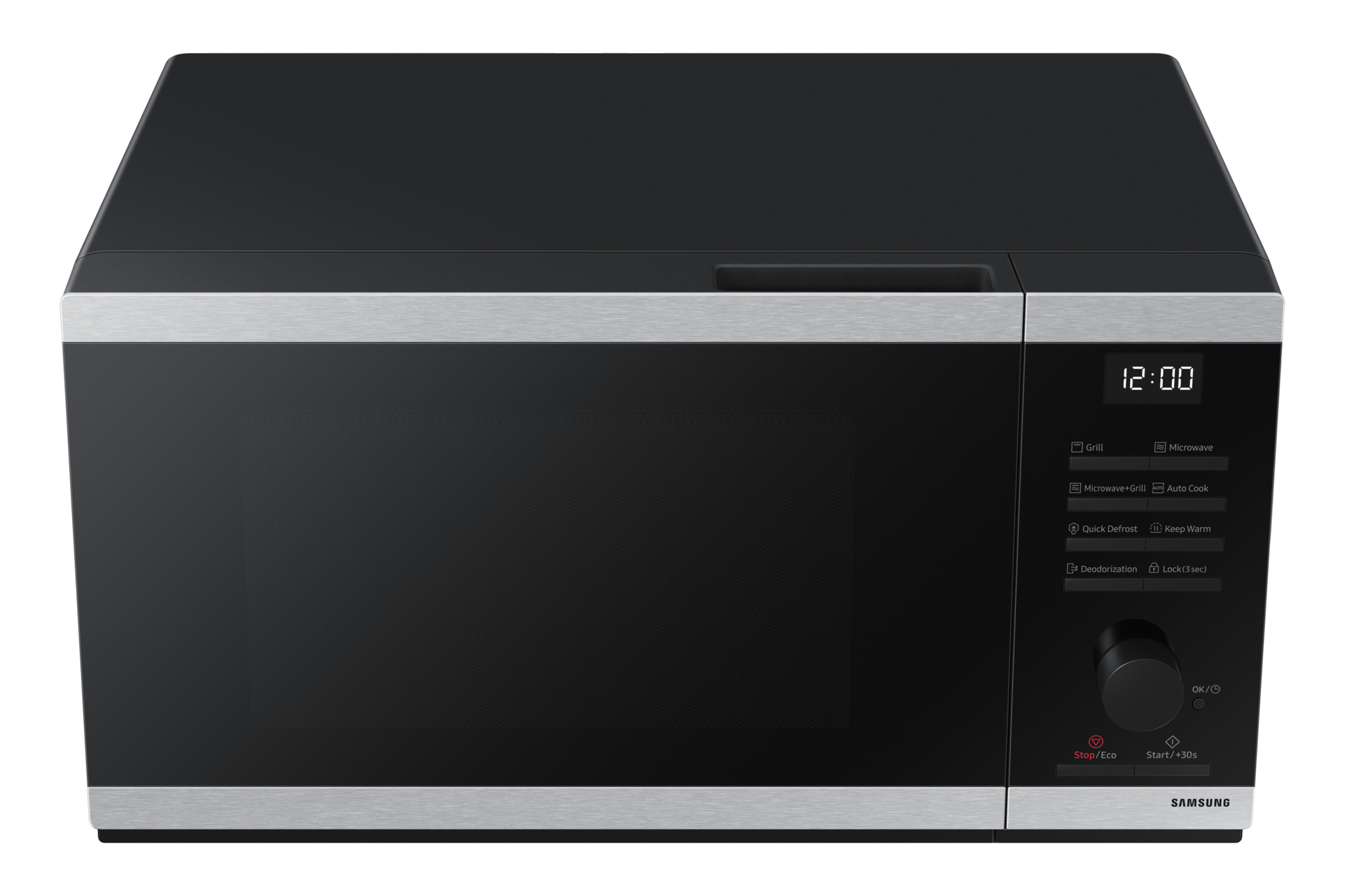 MW4000D Grill/Solo MWO With Grill Fry and Bread Defrost Handle-Top-View Silver 