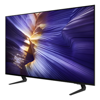 {size}" OLED S90F 4K Samsung Vision AI Smart TV (2025) R-Perspective1 Black 