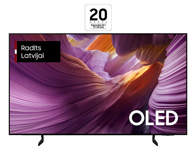 77" OLED S85F 4K Samsung Vision AI Smart TV (2025) Melnā