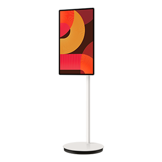 27" The Movingstyle LSM7F QHD Touch Interaction Movable Screen (2025) Vertical-With-Stand White The Movingstyle