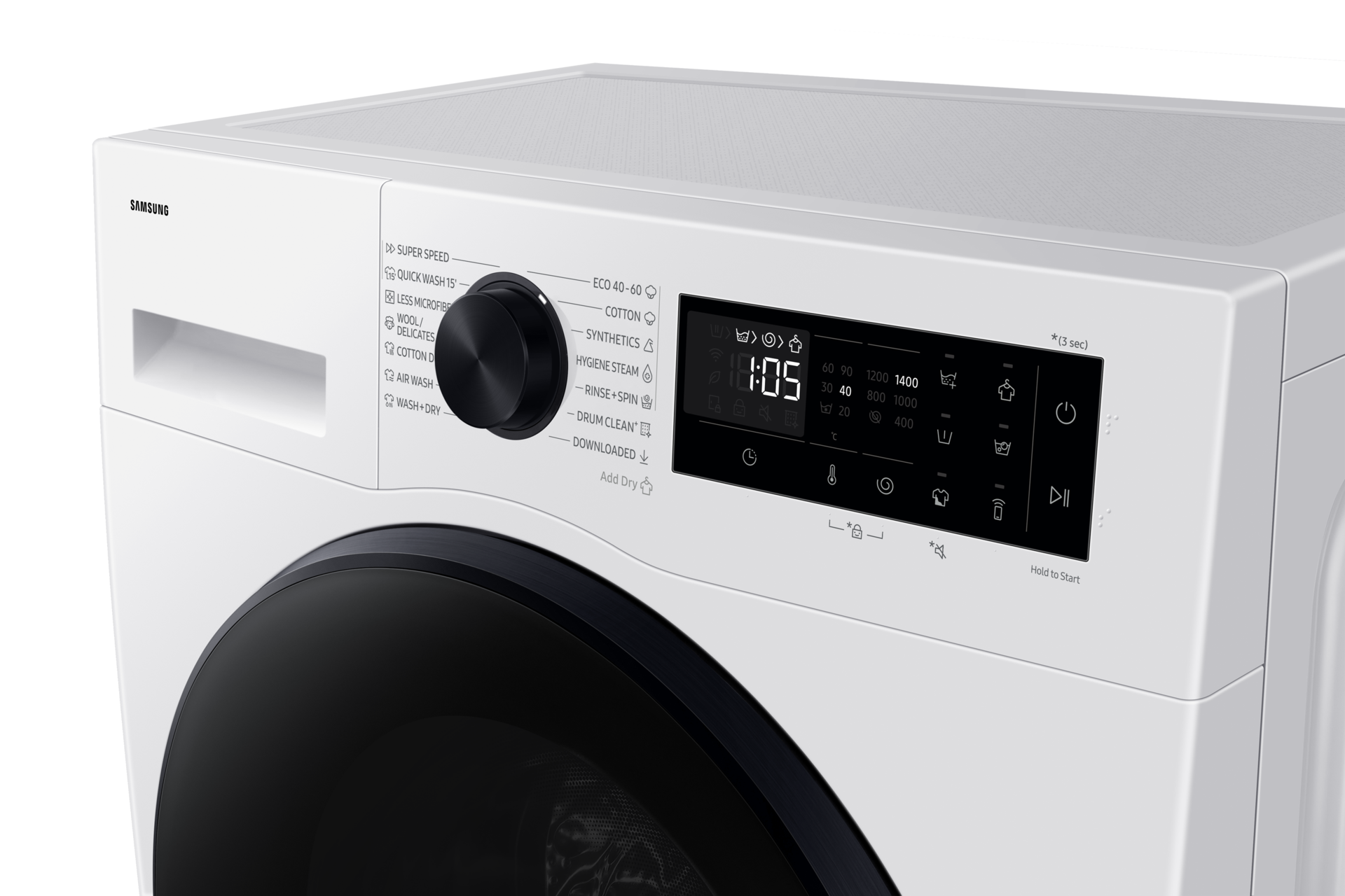 Laundry Combo (9kg ) with A -10% Extra Energy Efficiency and AI Ecobubble™ Panel-Control White 
