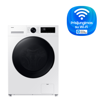 Laundry Combo (9kg ) with A -10% Extra Energy Efficiency and AI Ecobubble™ Front White 