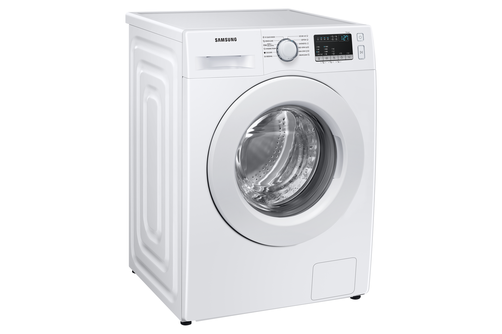 WW4000T (WW70T4020CH/EO) Front loading Washer with Hygiene Steam, Digital Inverter Technology, Drum Clean L-Perspective White 