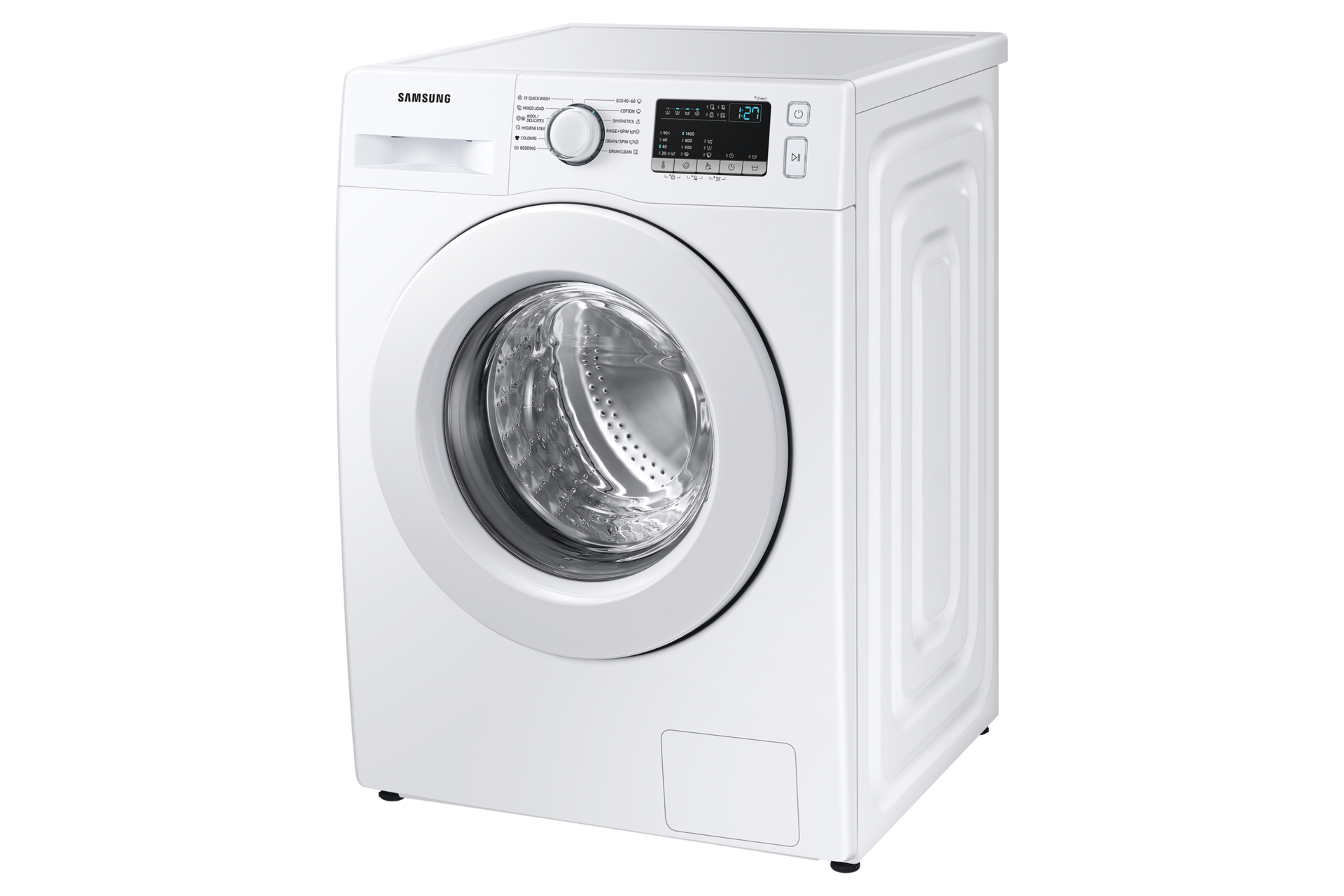 WW4000T (WW70T4020CH/EO) Front loading Washer with Hygiene Steam, Digital Inverter Technology, Drum Clean R-Perspective White 