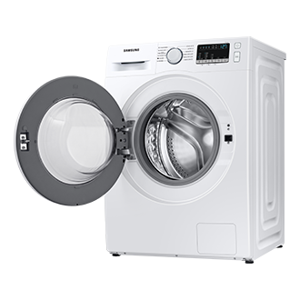 WW4000T (WW70T4020CH/EO) Front loading Washer with Hygiene Steam, Digital Inverter Technology, Drum Clean R-Perspective-Open White 