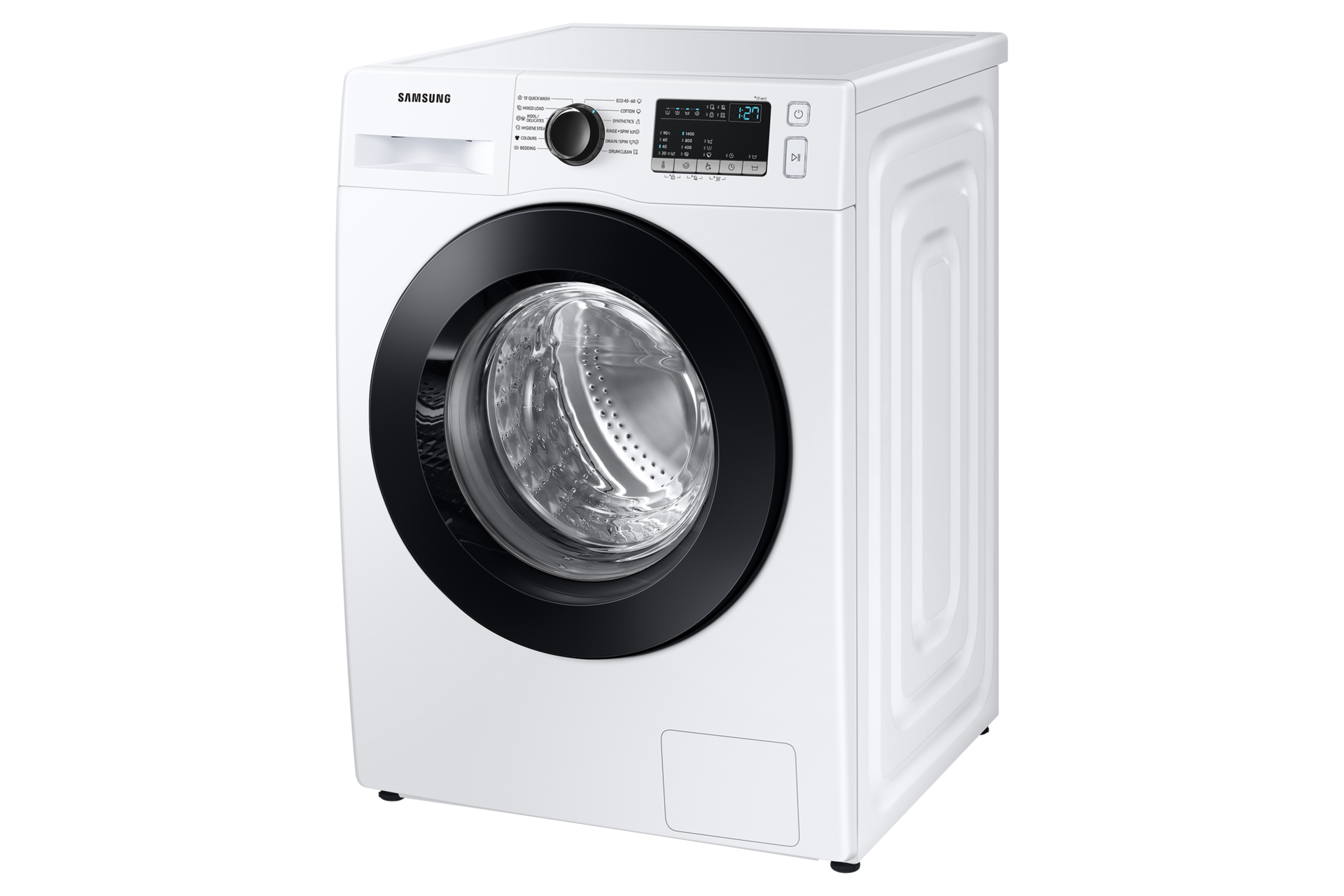 WW4000T (WW70T4020CH/EO) Front loading Washer with Hygiene Steam, Digital Inverter Technology, Drum Clean R-Perspective White 