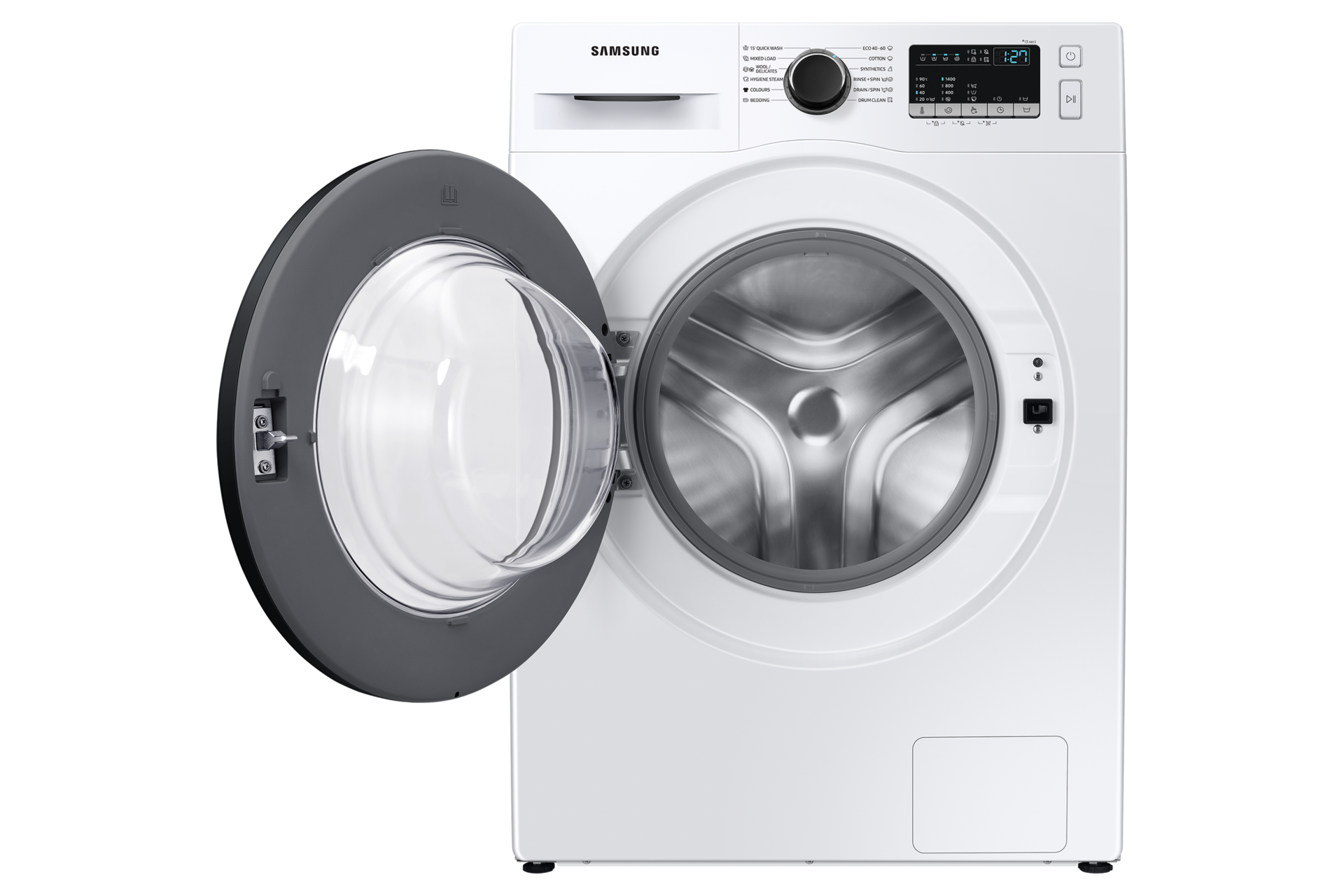 WW4000T (WW70T4020CH/EO) Front loading Washer with Hygiene Steam, Digital Inverter Technology, Drum Clean Front-Open White 