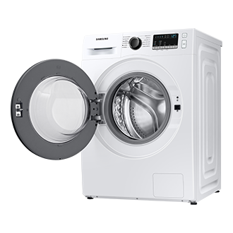 WW4000T (WW70T4020CH/EO) Front loading Washer with Hygiene Steam, Digital Inverter Technology, Drum Clean R-Perspective-Open White 