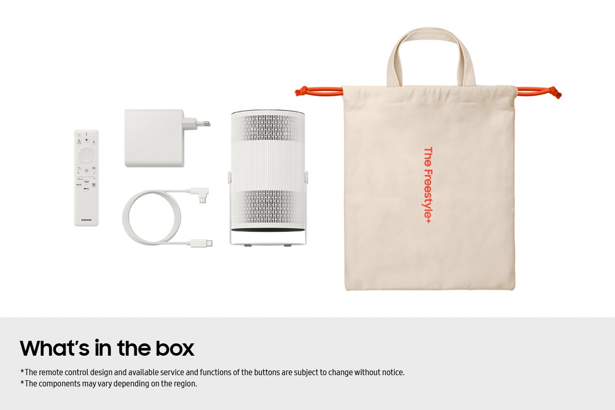 The Freestyle+ Full HD Portable Projector (2026) Ceramic White