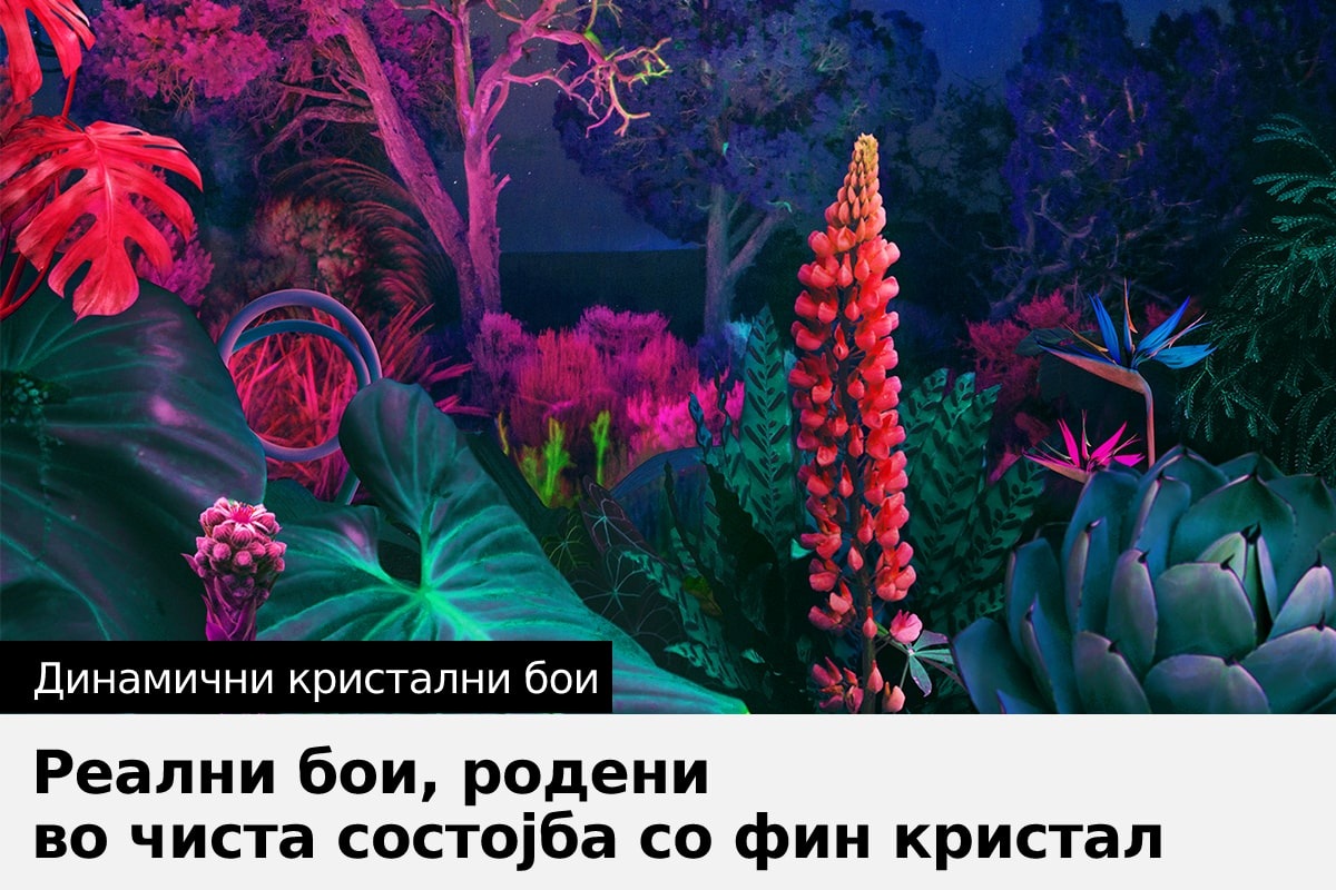 Crystal UHD ТВ BU8000 со динамични кристални бои може да испорача целосен спектар на бои