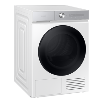 10 kg capacity clothes dryer with AI Dry feature L-Perspective White 