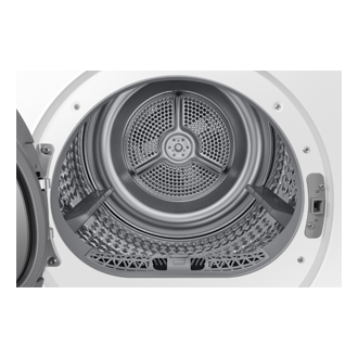 10 kg capacity clothes dryer with AI Dry feature Detail White 