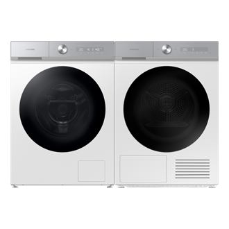 10 kg capacity clothes dryer with AI Dry feature Front-Set1 White 