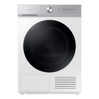 10 kg capacity clothes dryer with AI Dry feature Front White 