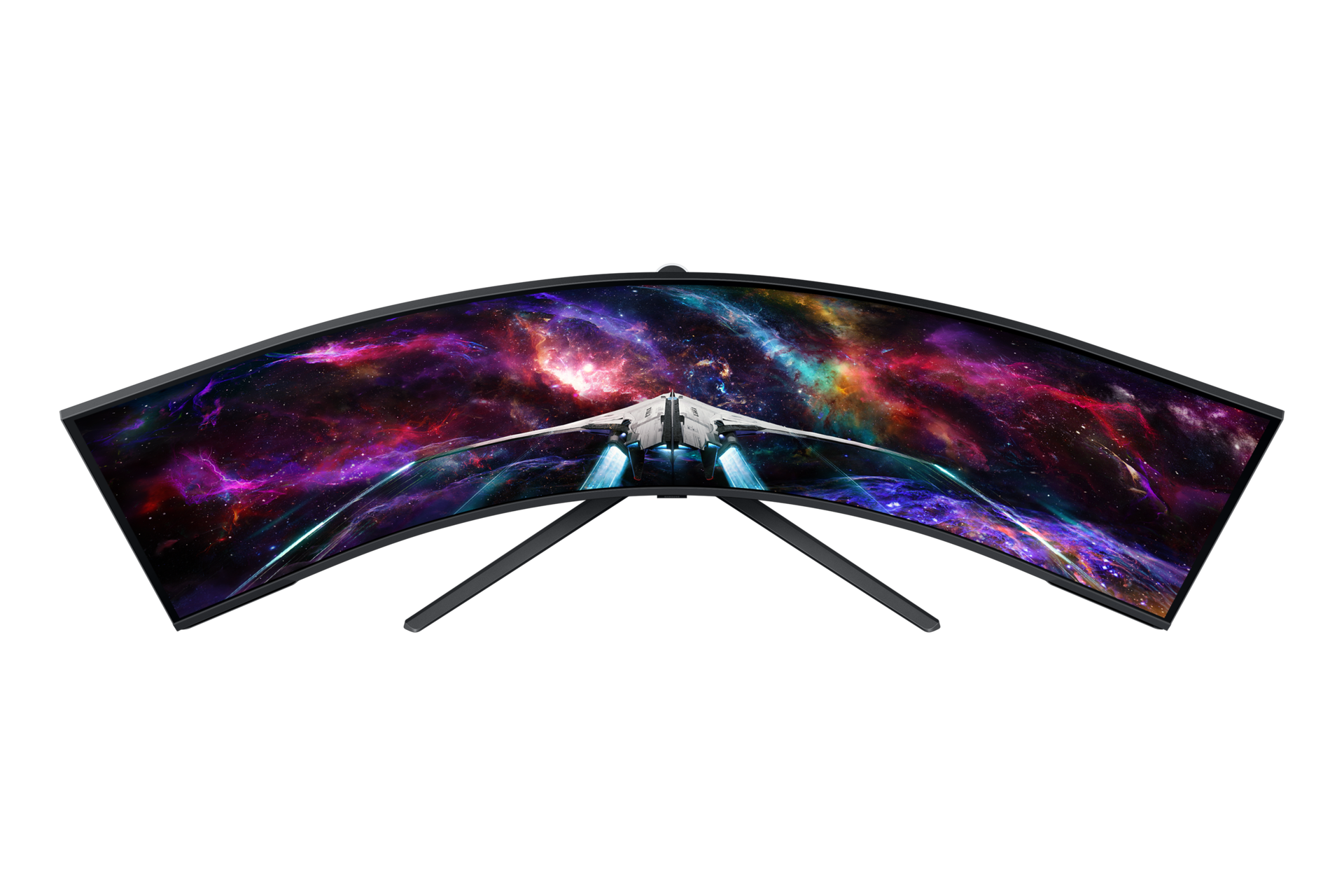 57" Odyssey Neo G9 G95NC Front-Over White 