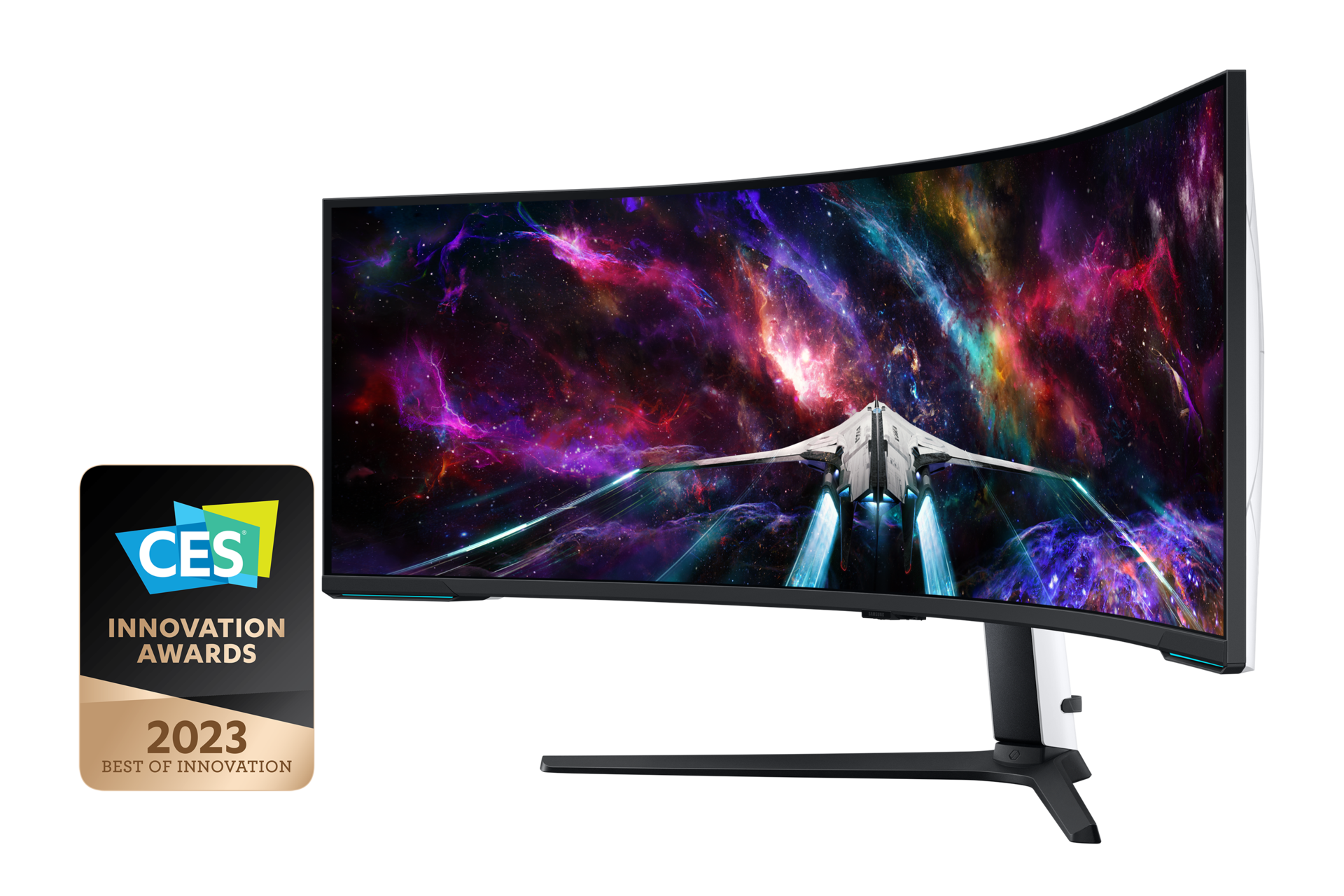 57" Odyssey Neo G9 G95NC R-Perspective White 