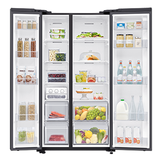 front-open-with-food black