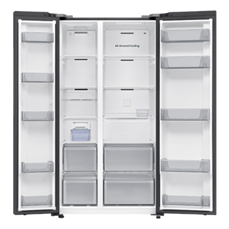 Bespoke AI Refrigerator SBS AI Energy mode Front-Open-without-food Black Doi 