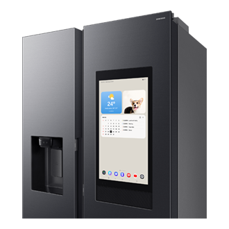 615-liter Side-by-Side Refrigerator RS90F65A2FST with Family Hub Detail-Screen2 Black Doi 