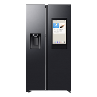 615-liter Side-by-Side Refrigerator RS90F65A2FST with Family Hub Front Black Doi 