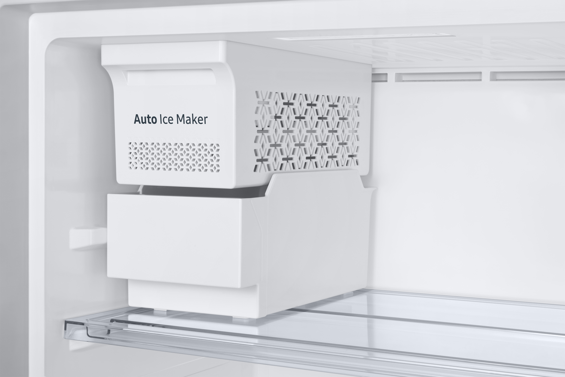 RT6300C Top Mount Freezer Refrigerators with Bespoke Design Detail-Auto-Ice-Maker Clean Black 