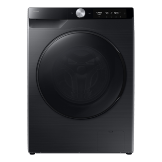 Washing machine and dryer with AI EcoBubble+ᵀᴹ, 12/7 kg capacity Front Black 