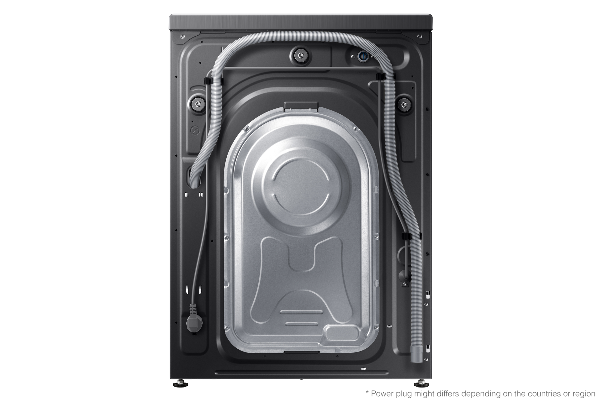Front-load washing machine with EcoBubble™ and AI Energy Mode, 13 kg capacity Back Black 
