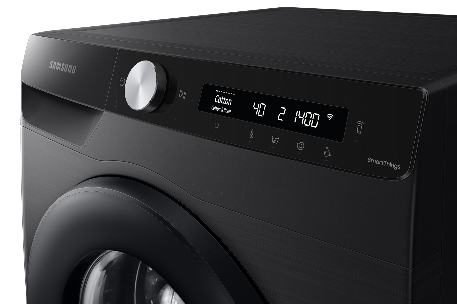 Front-load washing machine with EcoBubble™ and AI Energy Mode, 13 kg capacity Panel-Control-1 Black 