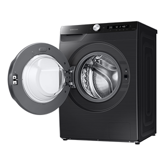 Front-load washing machine with EcoBubble™ and AI Energy Mode, 13 kg capacity R-Perspective-Open Black 