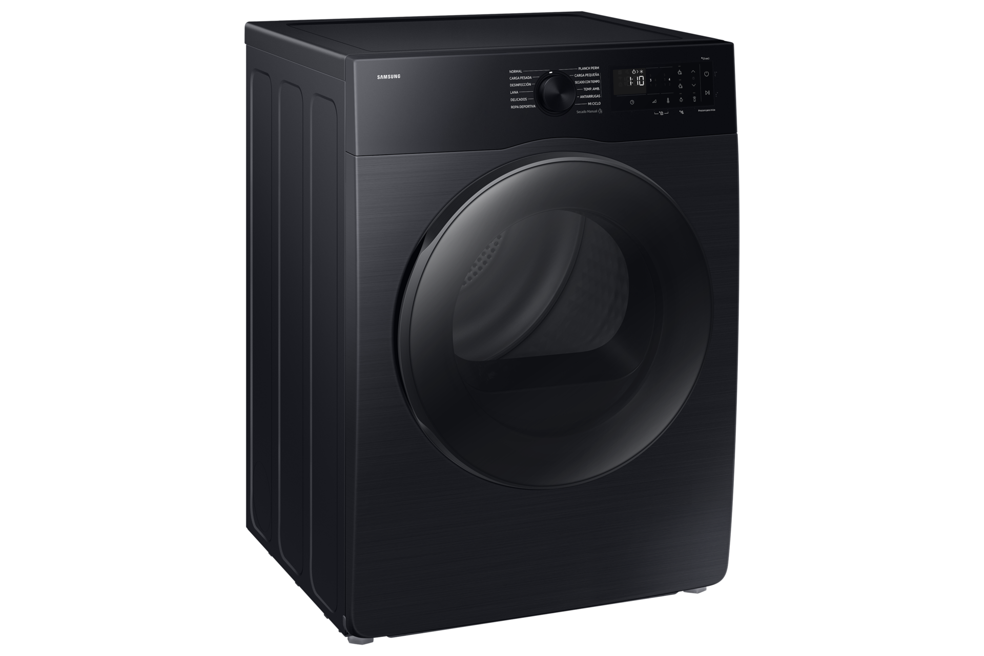 Laundry Dryer 11kg with Sensor Dry and Reversible Door, Black L-Perspective Black 