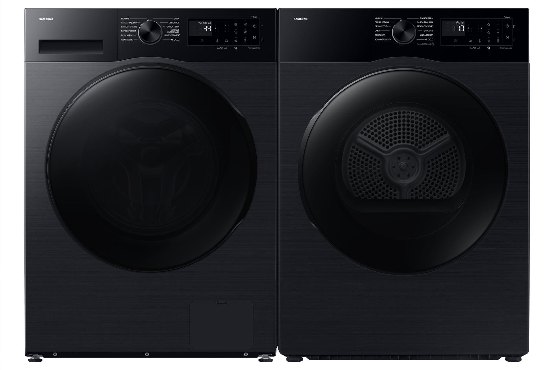 Laundry Dryer 11kg with Sensor Dry and Reversible Door, Black Front-Pair Black 