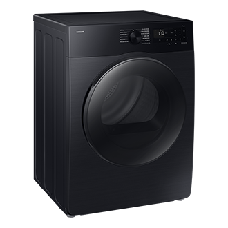 Laundry Dryer 11kg with Sensor Dry and Reversible Door, Black L-Perspective Black 