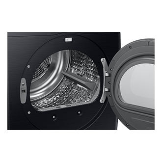 Laundry Dryer 11kg with Sensor Dry and Reversible Door, Black Detail-Drum Black 