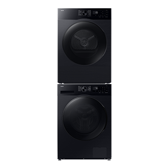 Laundry Dryer 11kg with Sensor Dry and Reversible Door, Black Stack-Front-Door-Closed Black 